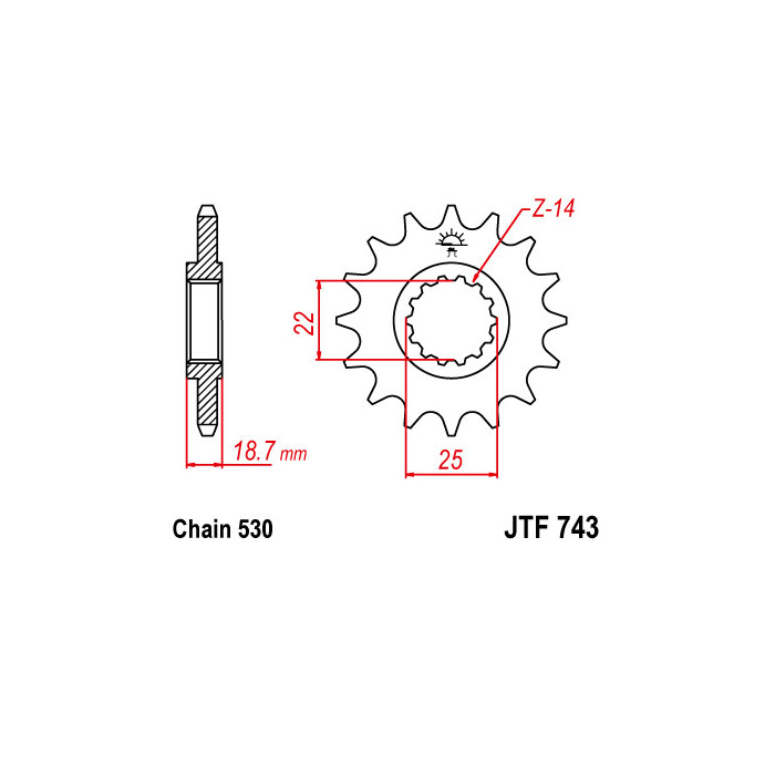 Ritzel 14Z  |  530