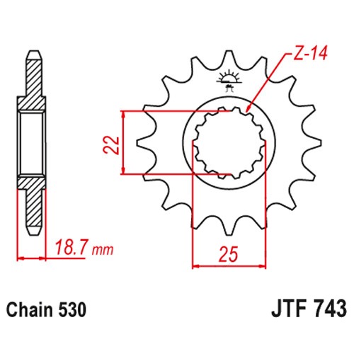 Ritzel 14Z  |  530