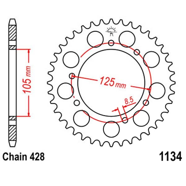 Kettenrad 52Z  |  428 SW