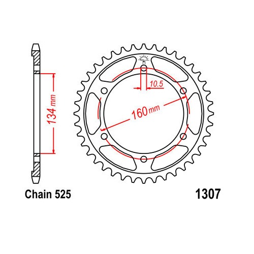 Kettenrad 43Z  |  525 SI