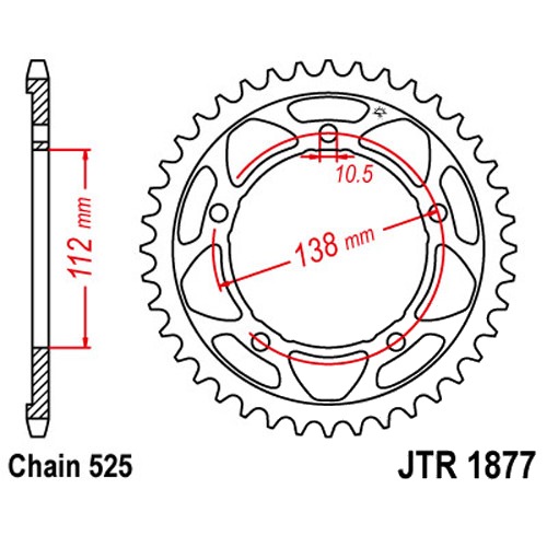 Kettenrad 47Z  |  525 SI