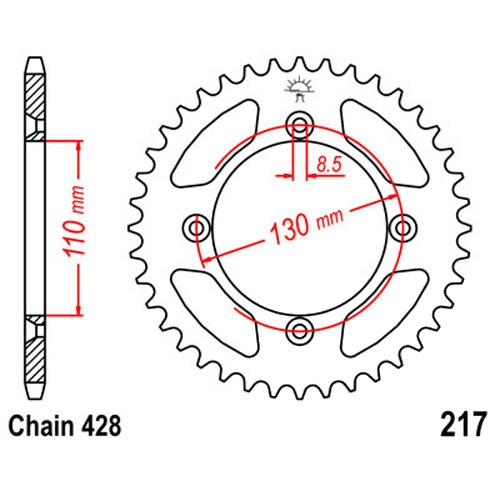 Kettenrad 55Z  |  428 SI