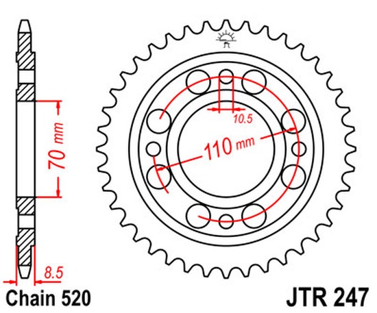 Kettenrad 35Z  |  520 SI