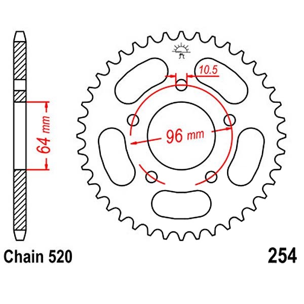 Kettenrad 50Z  |  520 SW