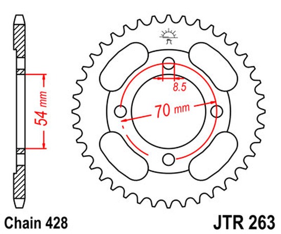 Kettenrad 38Z  |  428 SI