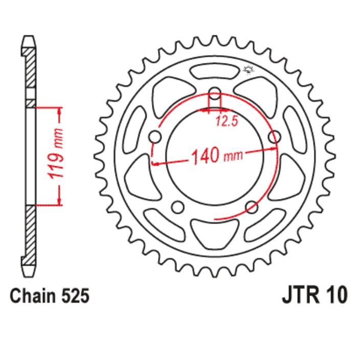 Kettenrad 39Z  |  525 SI