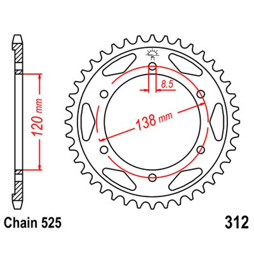 Kettenrad 40Z  |  525 SI