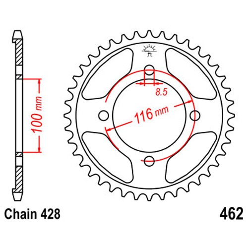 Kettenrad 49Z  |  428 SI