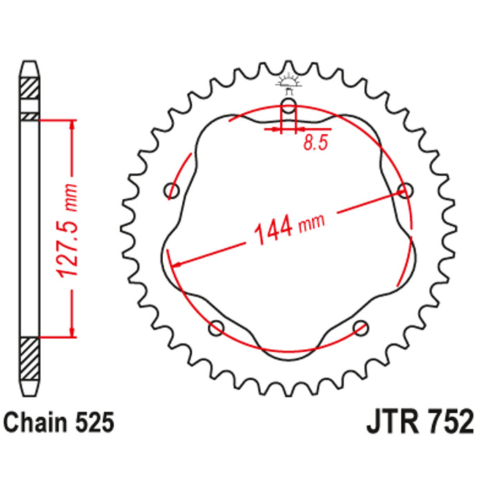 Kettenrad 42Z  |  525 SI