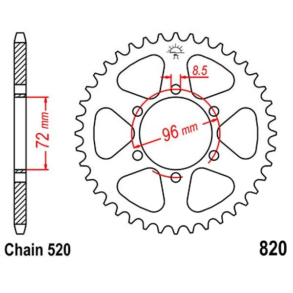 Kettenrad 42Z  |  520 SW