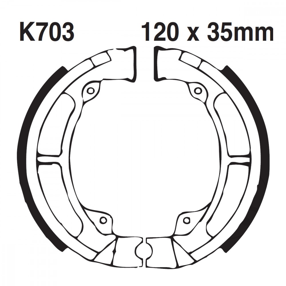 K703G | EBC |  Premium Bremsbacken Water Grooved