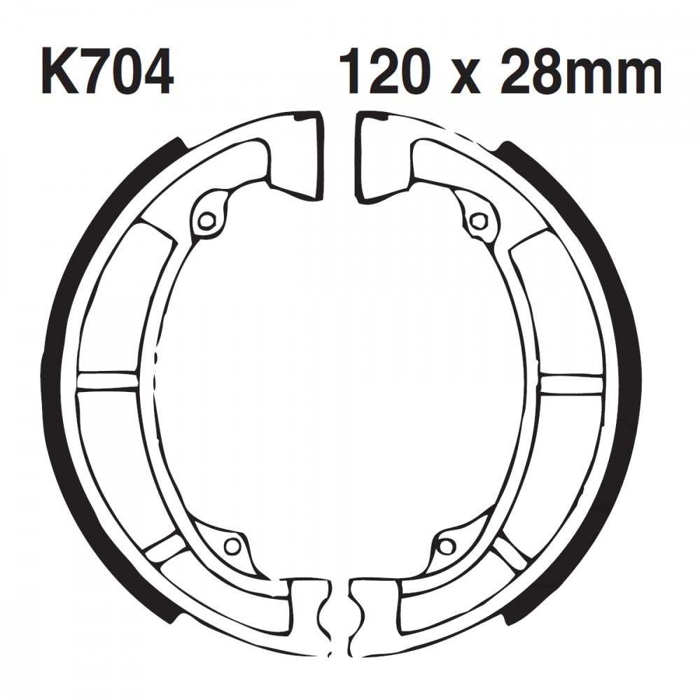 K704G | EBC |  Premium Bremsbacken Water Grooved