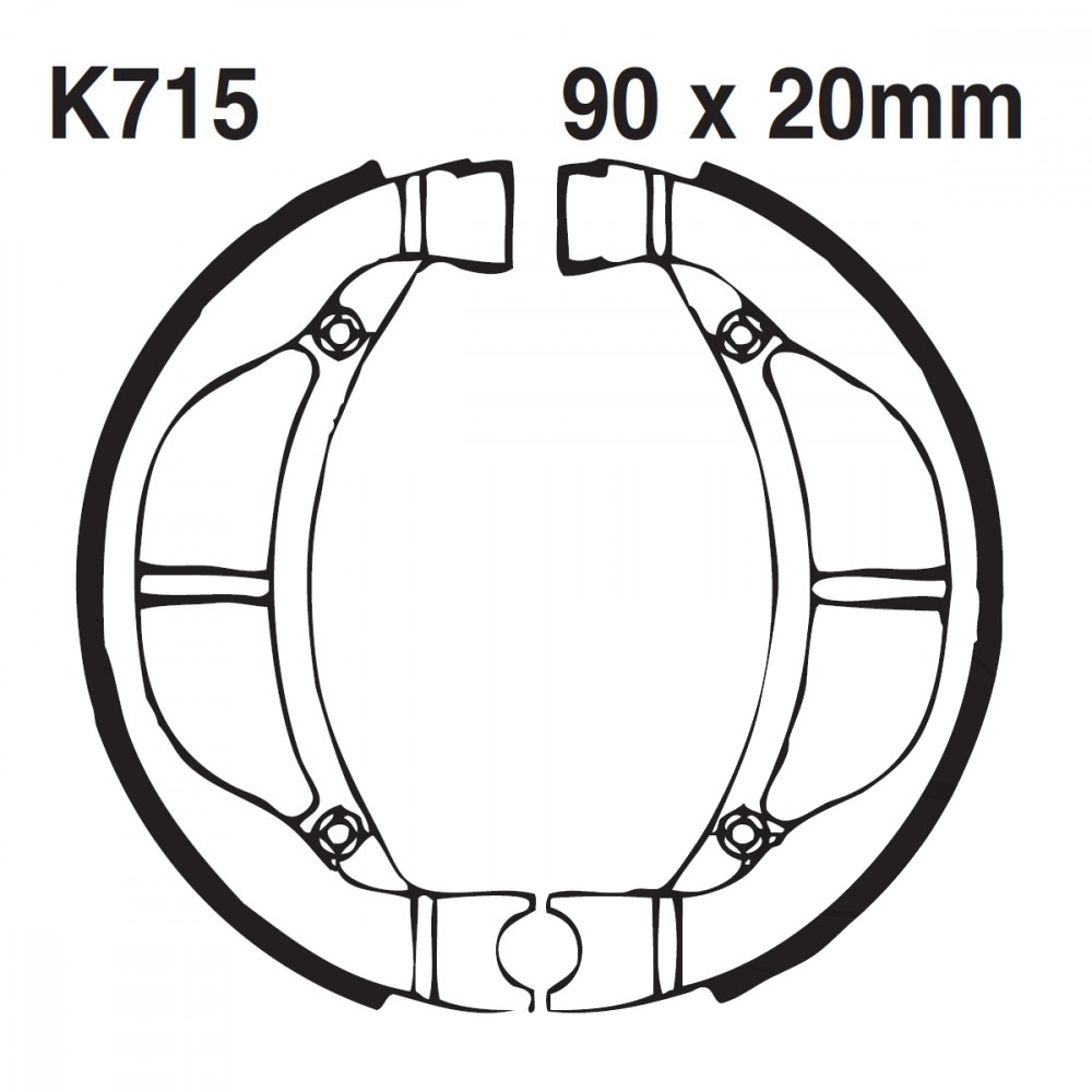 K715G | EBC |  Premium Bremsbacken Water Grooved