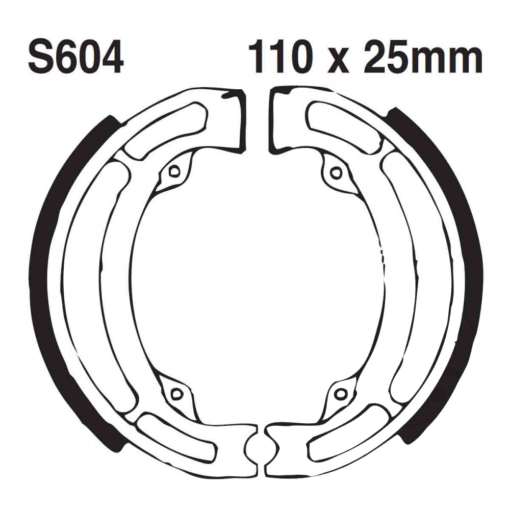 S604G | EBC |  Premium Bremsbacken Water Grooved