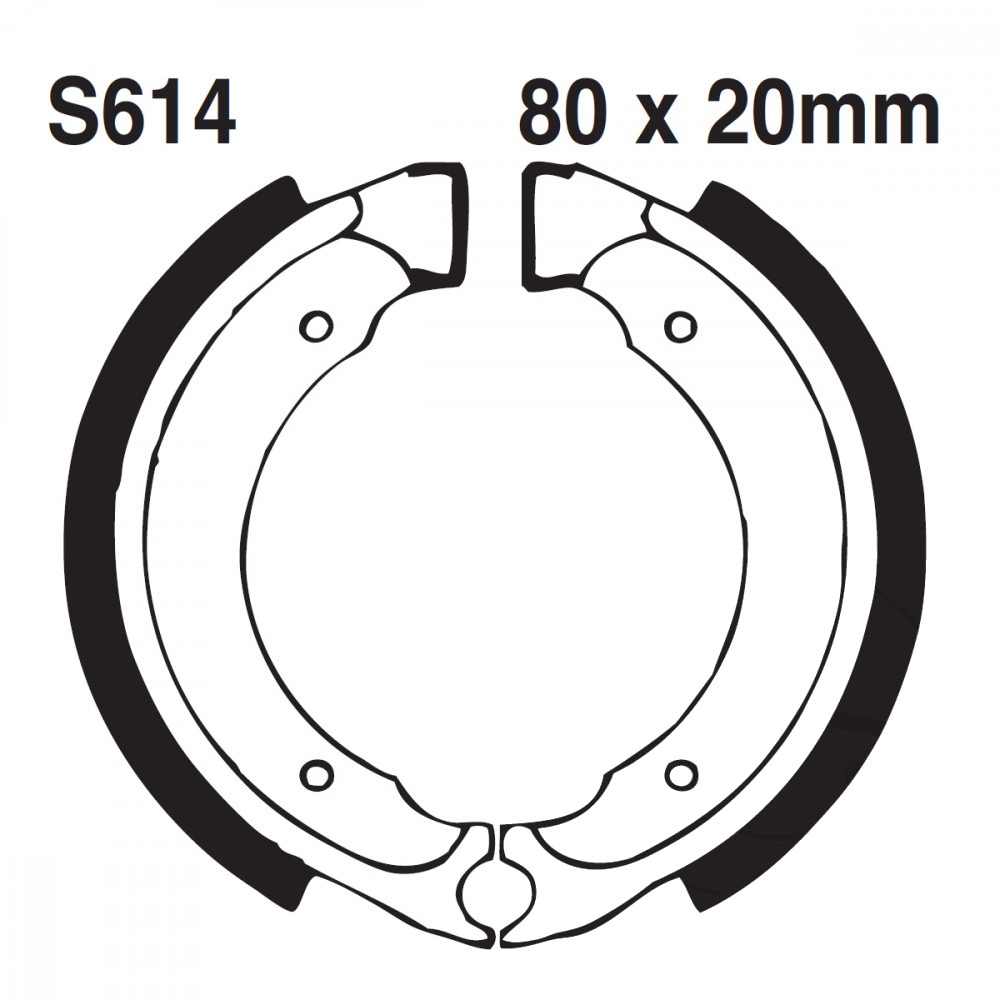 S614G | EBC |  Premium Bremsbacken Water Grooved