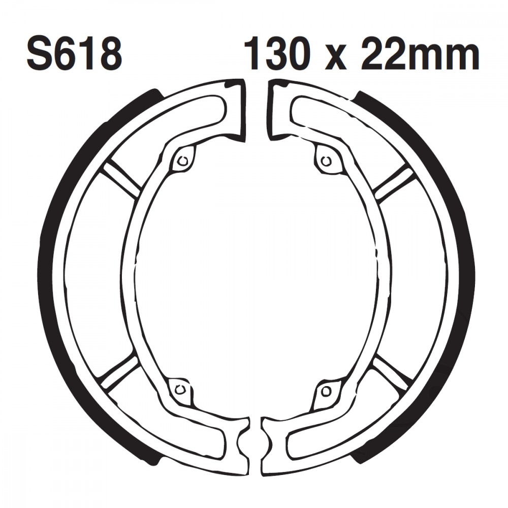 S618G | EBC |  Premium Bremsbacken Water Grooved
