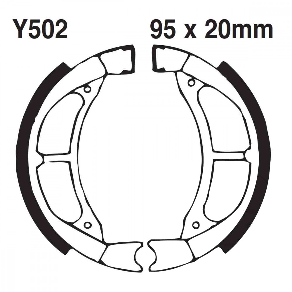 Y502G | EBC |  Premium Bremsbacken Water Grooved
