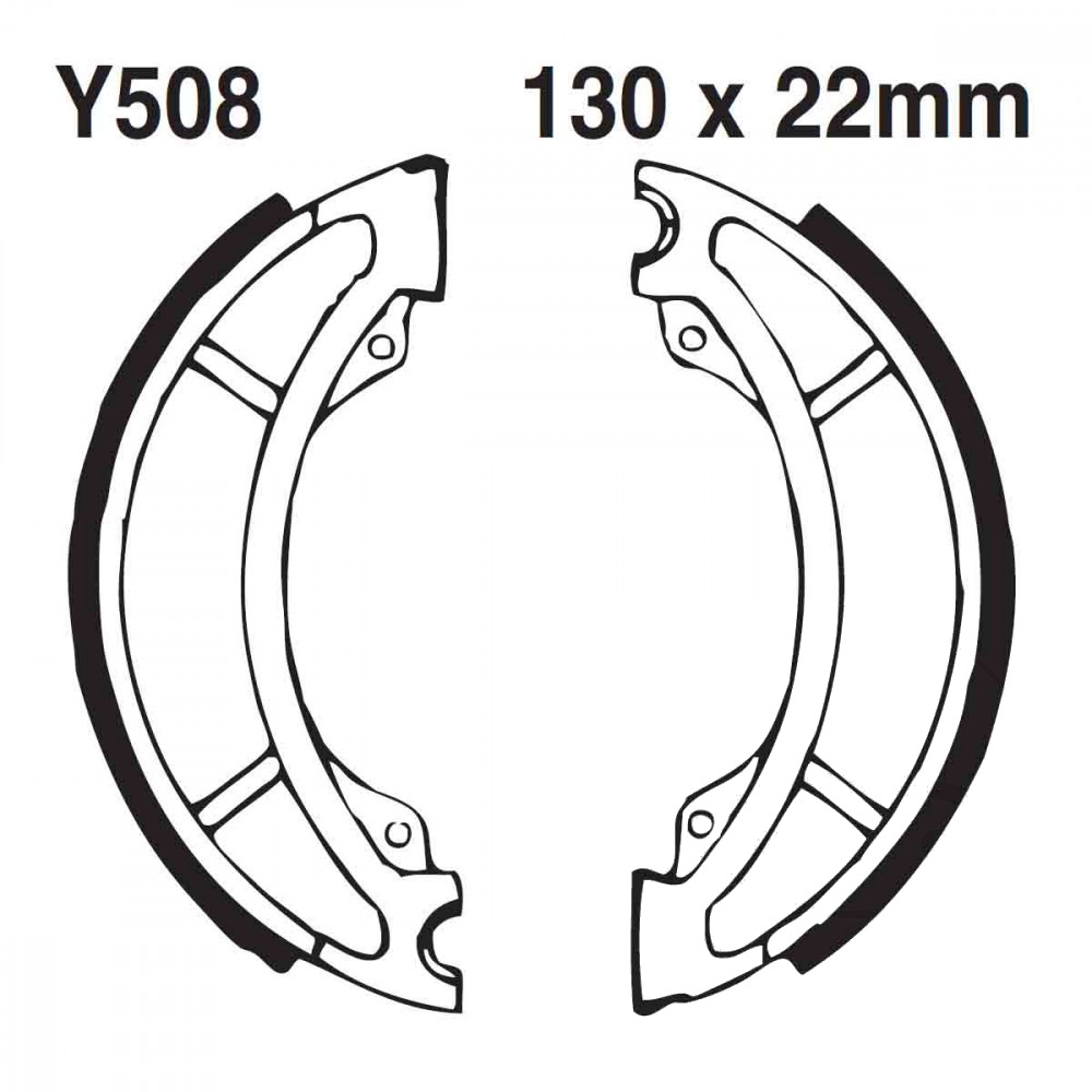 Y508G | EBC |  Premium Bremsbacken Water Grooved