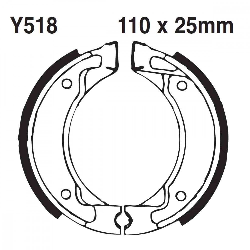 Y518G | EBC |  Premium Bremsbacken Water Grooved