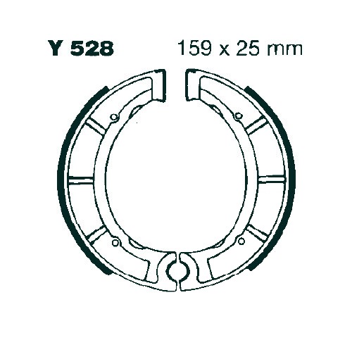 Y528G | EBC |  Premium Bremsbacken Water Grooved