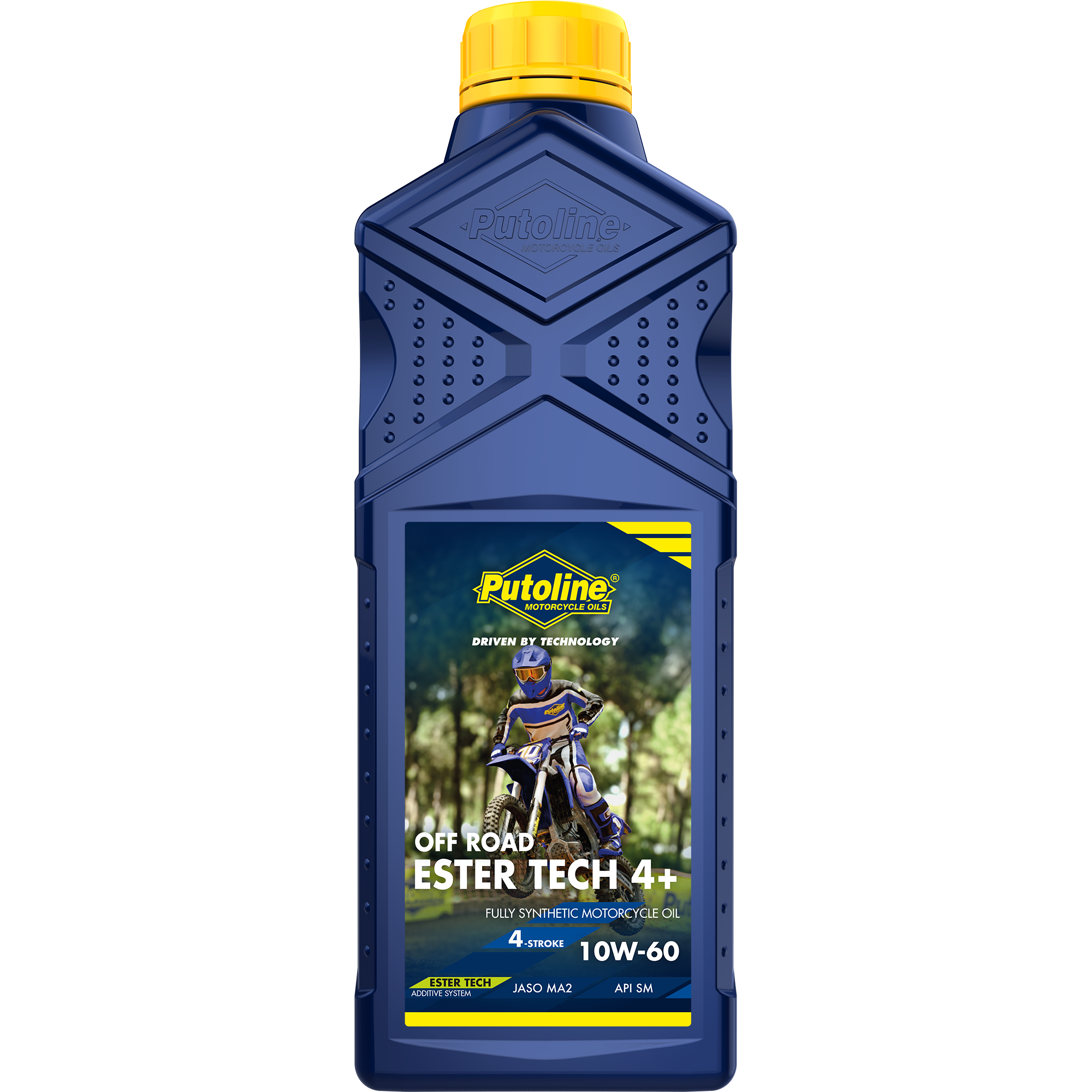 Putoline Motoröl Ester Tech OffRoad 4+ 10W-60 4T 1 Liter Flasche / API SM, JASO MA2 vollsynthetisch