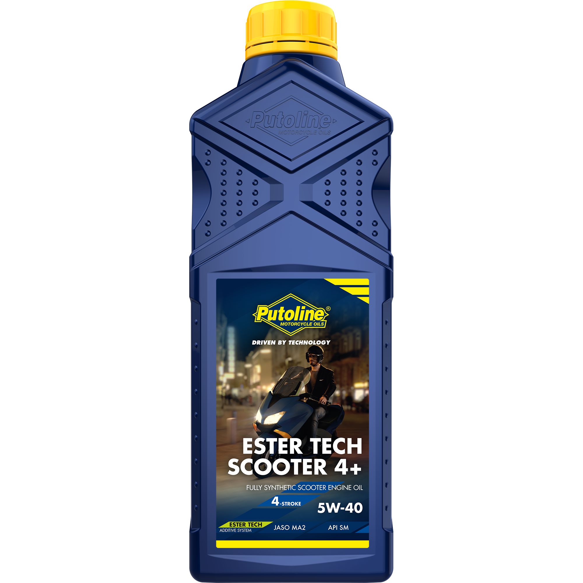 Putoline Motoröl Ester Tech Scooter 4T+ 5W-40 4T 1 Liter Flasche / API SM, JASO MA2 vollsynthetisch