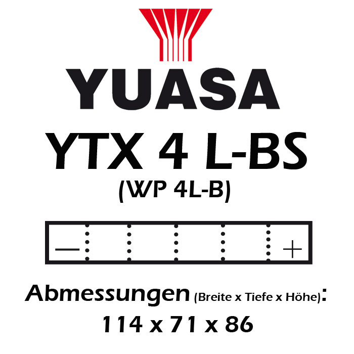Batterie | YUASA | YTX4L-BS | 3 AH | MF