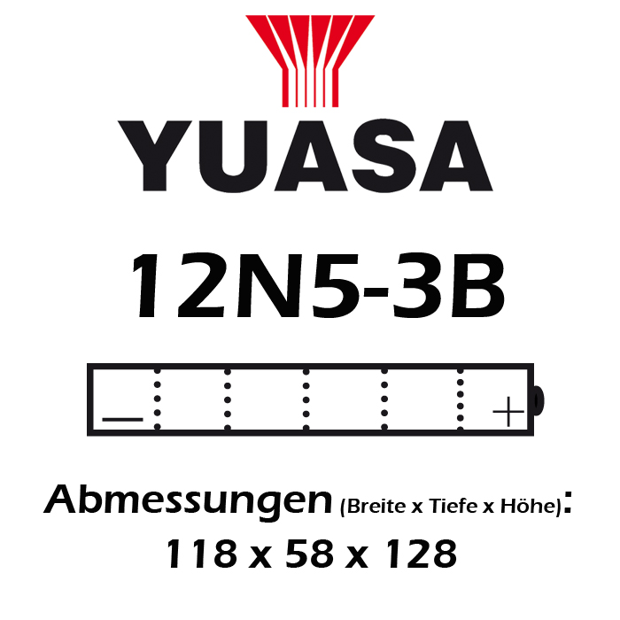 Batterie | YUASA | 12N5-3B | 5 AH |