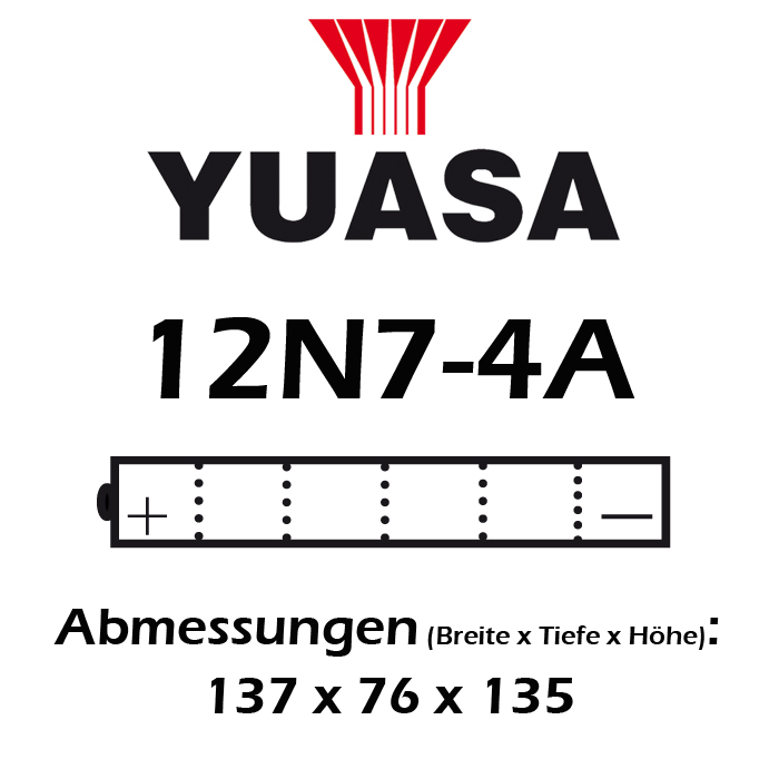 Batterie | YUASA | 12N7-4A | 7 AH