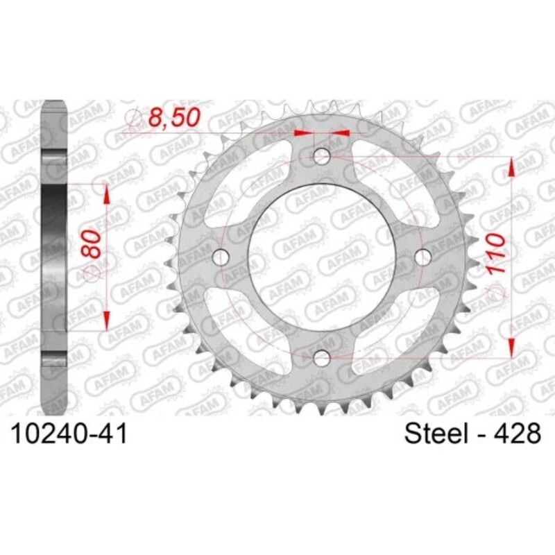 AFAM Kettenrad Stahl Standard - 428