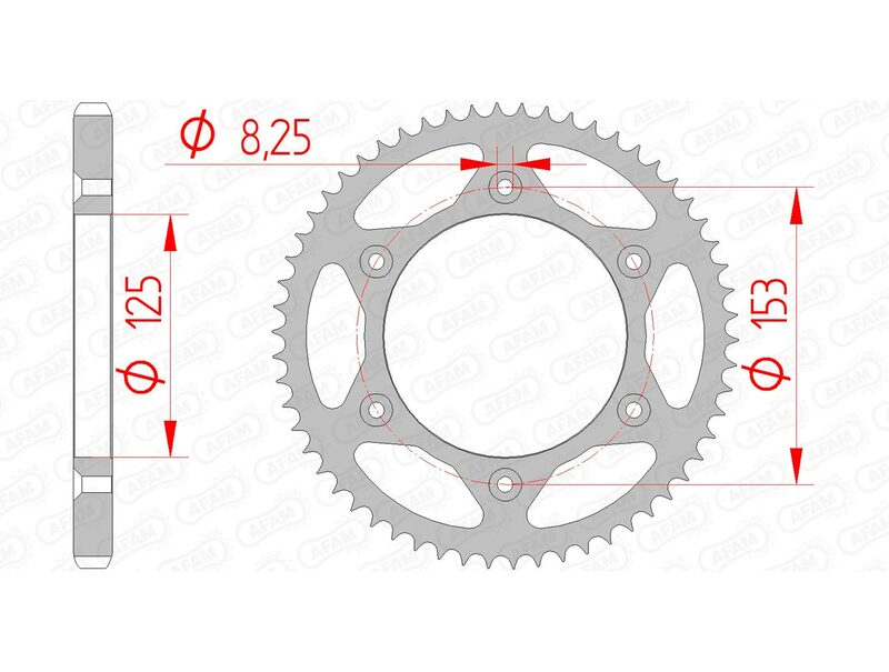 AFAM Kettenrad Stahl Standard - 428