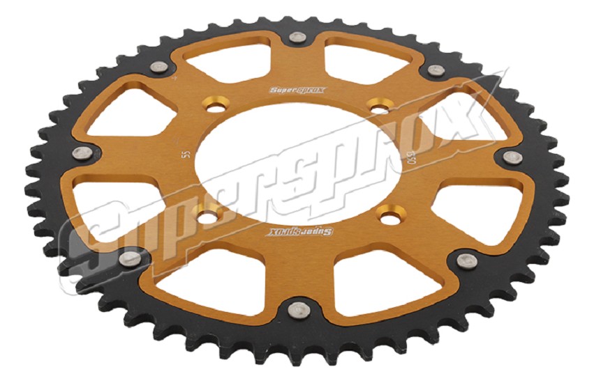 Stealth-Kettenrad Supersprox 520 - 55Z (gold) RST-1350:55-GLD|ID 110,0 LK 130,0 4-Loch