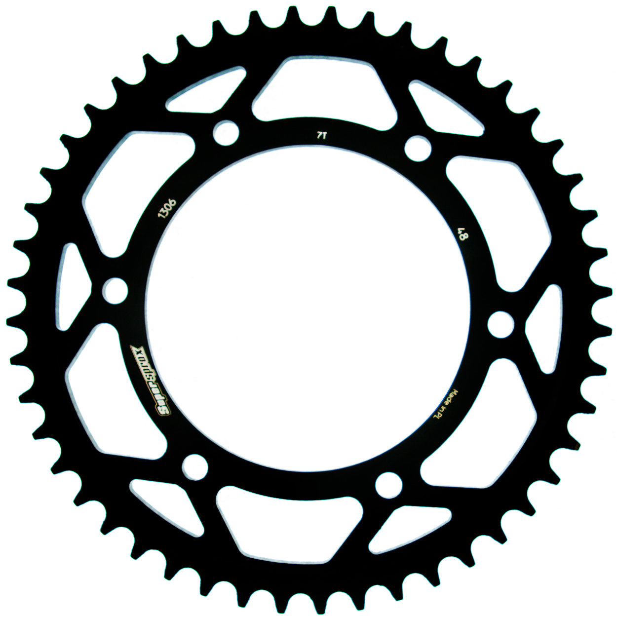 Stahl-Kettenrad Supersprox 530 - 48Z (schwarz) RFE-1306:48-BLK|ID 134,0 LK 160,0 6-Loch