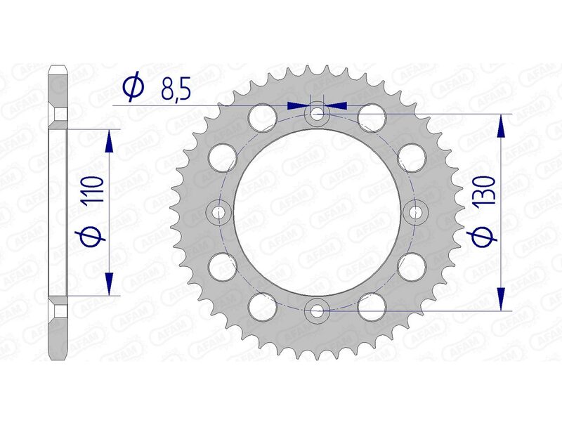 AFAM Kettenrad Alu Standard - 420