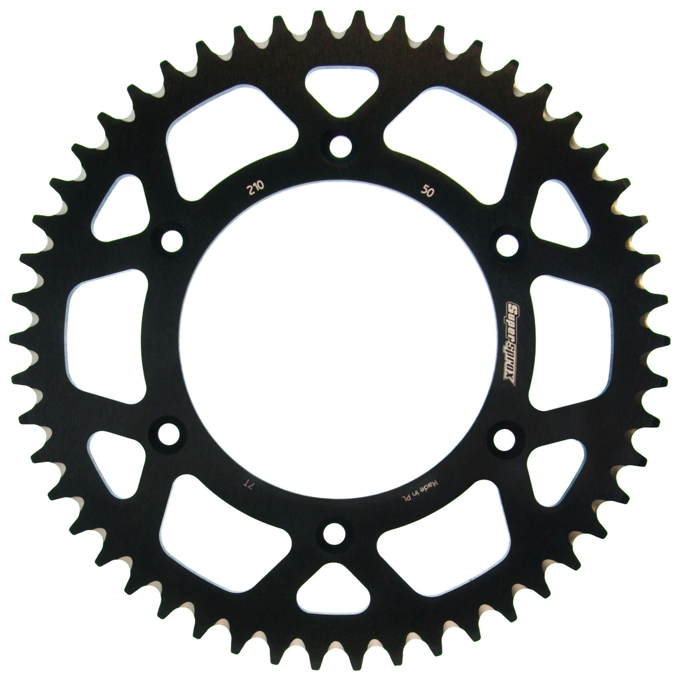Alu-Kettenrad Supersprox 520 - 50Z (schwarz) RAL-210:50-BLK|ID 125,0 LK 153,0 6-Loch/6-Loch