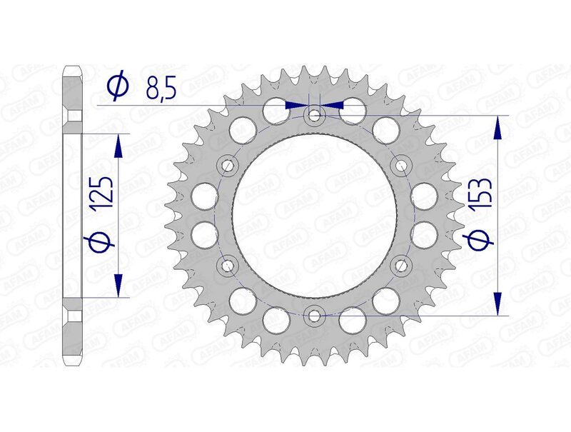 AFAM Rear Sprocket Alu Self Cleaning - 520
