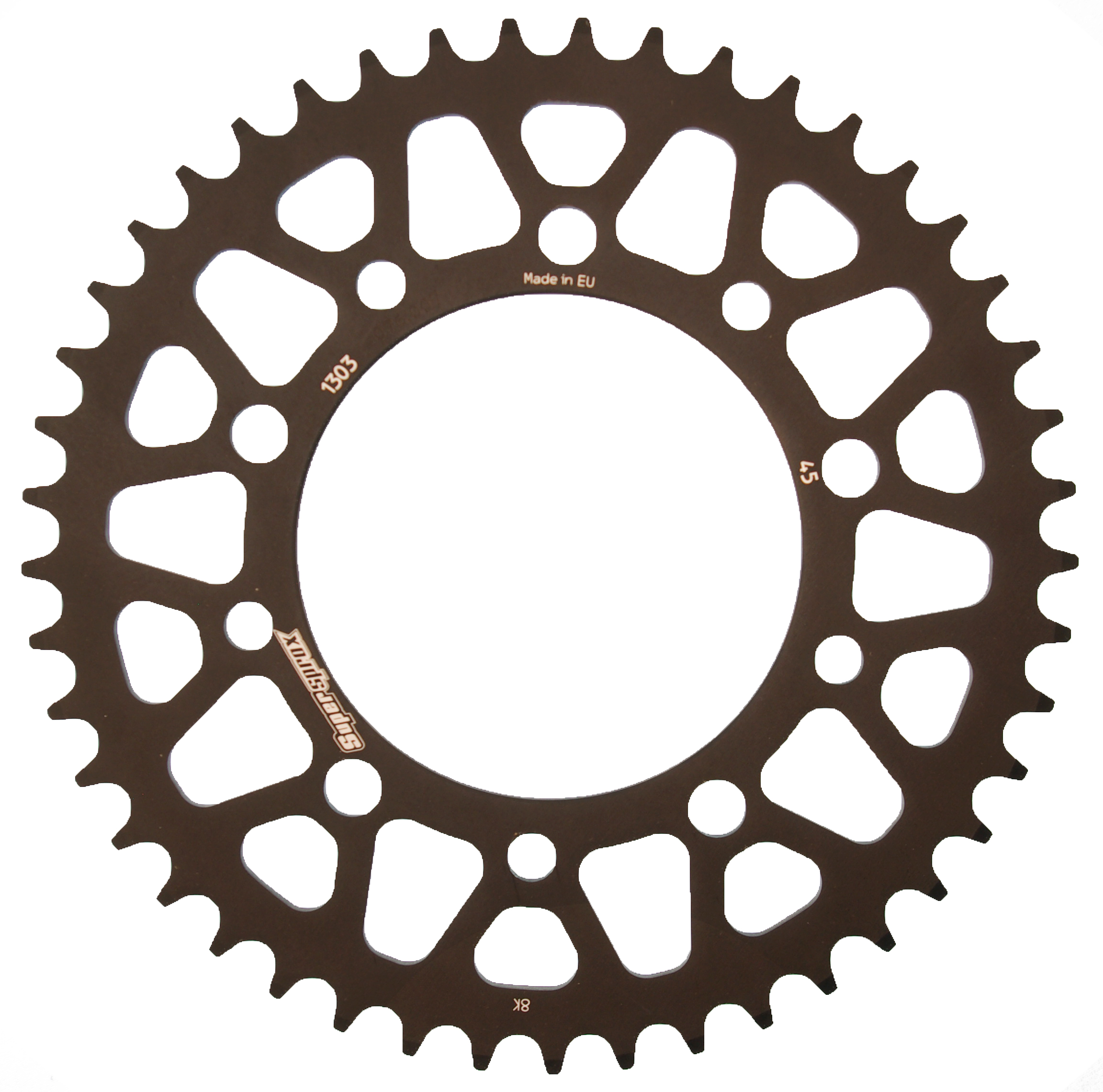 Alu-Kettenrad Supersprox 520 - 45Z (schwarz) RAL-1303:45-BLK|ID 112,0 LK 138,0 5-Loch/5-Loch