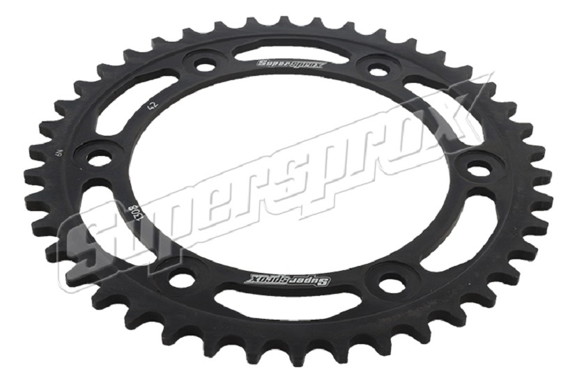 Stahl-Kettenrad Supersprox 520 - 42Z (schwarz) RFE-1308:42-BLK|ID 134,0 LK 160,0 6-Loch