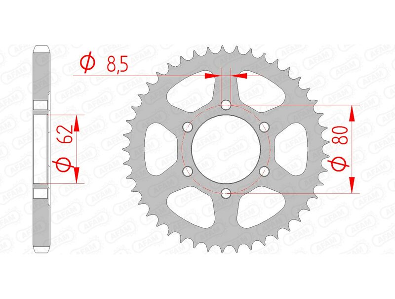 AFAM Kettenrad Stahl Standard - 428