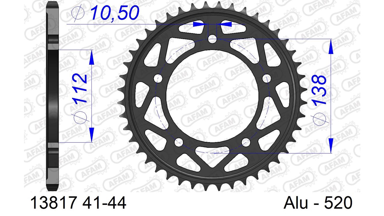 AFAM Kettenrad Alu Standard - 520