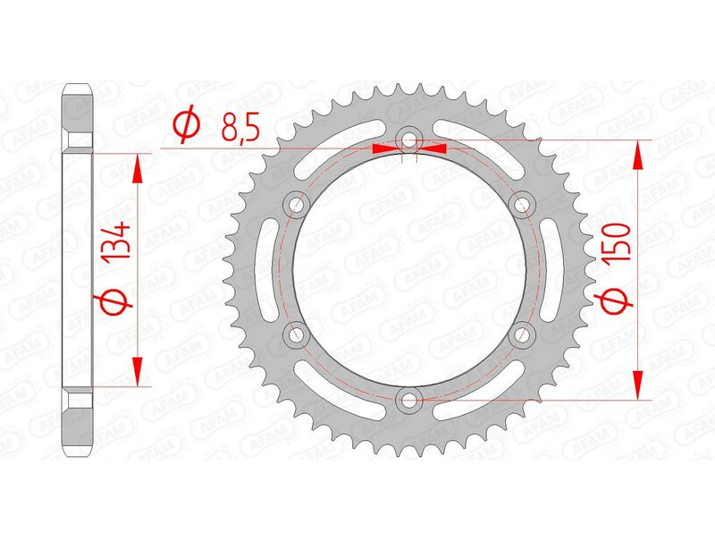 AFAM Kettenrad Stahl Standard - 428