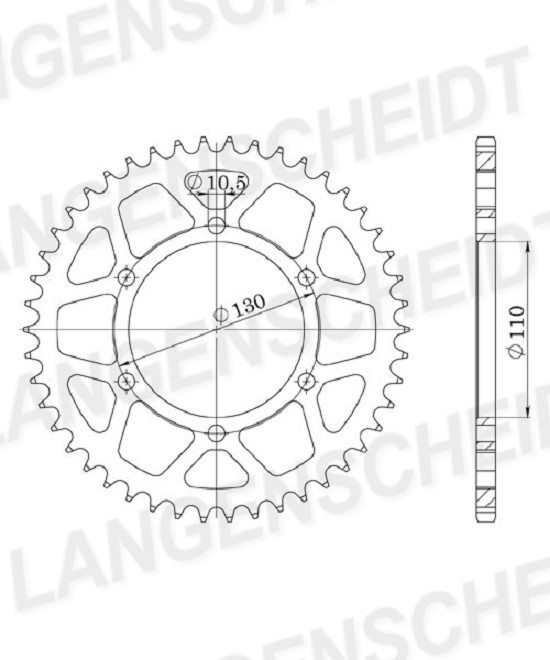 Stealth-Kettenrad Supersprox 520 - 41Z (gold) RST-486:41-GLD|ID 110,0 LK 130,0 6-Loch