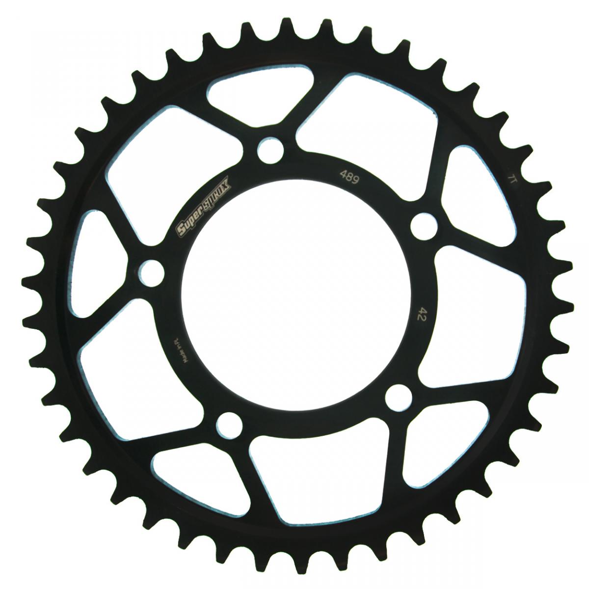 Stahl-Kettenrad Supersprox 530 - 42Z (schwarz) RFE-489:42-BLK|ID 92,0 LK 116,0 5-Loch