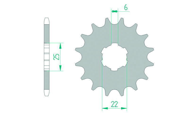 AFAM Stahl Standard Ritzel vorne - 420