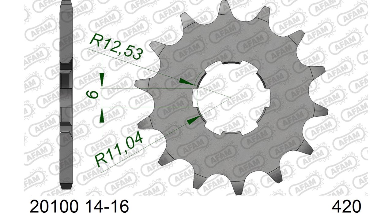 AFAM Stahl Standard Ritzel vorne - 420