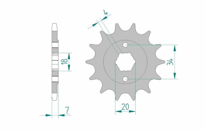 AFAM Stahl Standard Ritzel vorne - 520