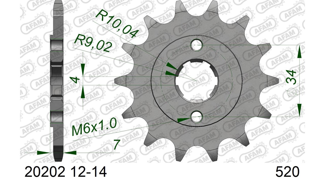 AFAM Stahl Standard Ritzel vorne - 520