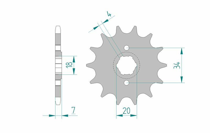 AFAM Stahl Standard Ritzel vorne - 520