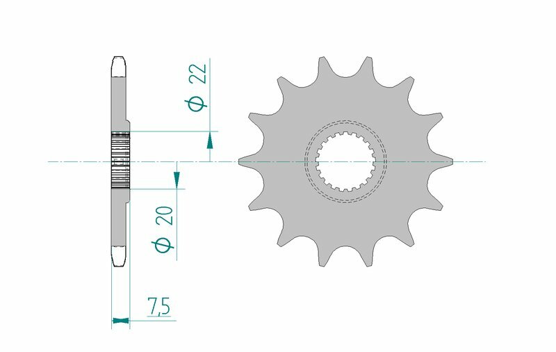 AFAM Stahl Standard Ritzel vorne - 520