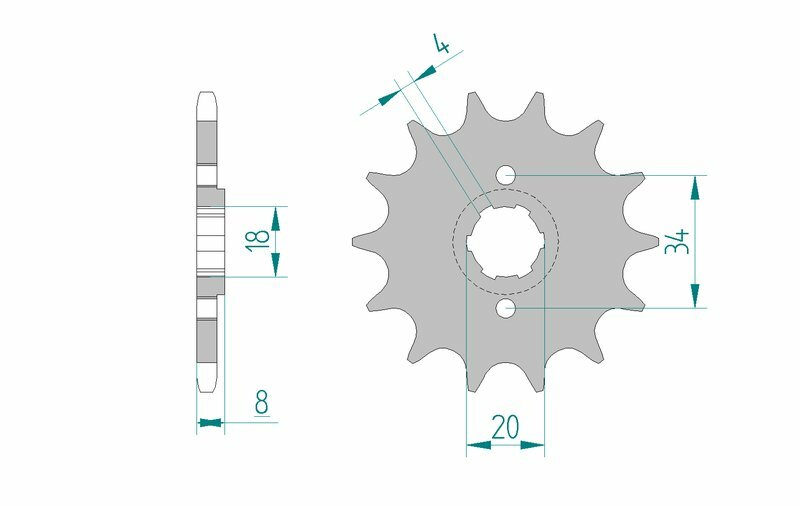 AFAM Stahl Standard Ritzel vorne - 520